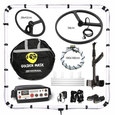Глубинный металлоискатель Golden Mask Deep Hunter Pro 3 SE рамка 125х125см, 180х180см, штанга телескопическая, катушка 28х42 см, катушка 58 см
