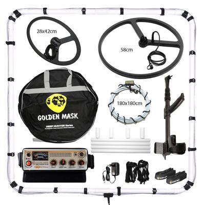 Глубинный металлоискатель Golden Mask Deep Hunter Pro AE рамка 125х125см, 180х180см, штанга телескопическая, катушка 28х42 см, катушка 58 см