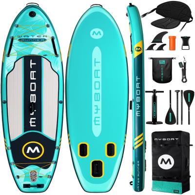 Надувная SUP-доска MYBOAT WIND RUNNER GREEN 10'6" 320х89х15см, PRO комплект