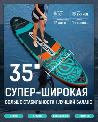 Надувная SUP-доска SPORIT AIR CRUISER BLUE GREEN 11'6'' 351-86-15cm