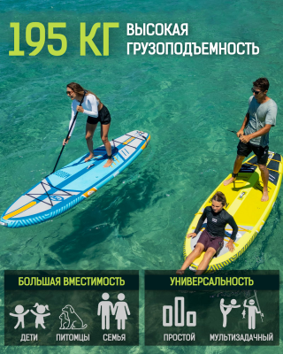 Надувная двухслойная SUP-доска MOUSA FLATLAND 10'5"x35"x6" 320*88*15CM